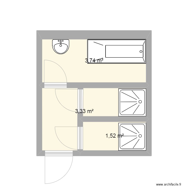 SDB TEMPO    PROJET 6. Plan de 0 pièce et 0 m2