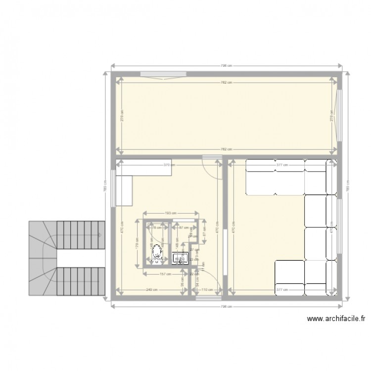 Maison Bouchra. Plan de 12 pièces et 109 m2