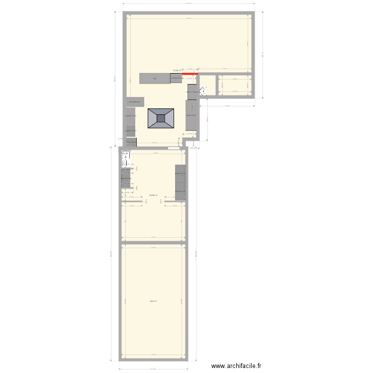 faremoutier 2. Plan de 5 pièces et 155 m2