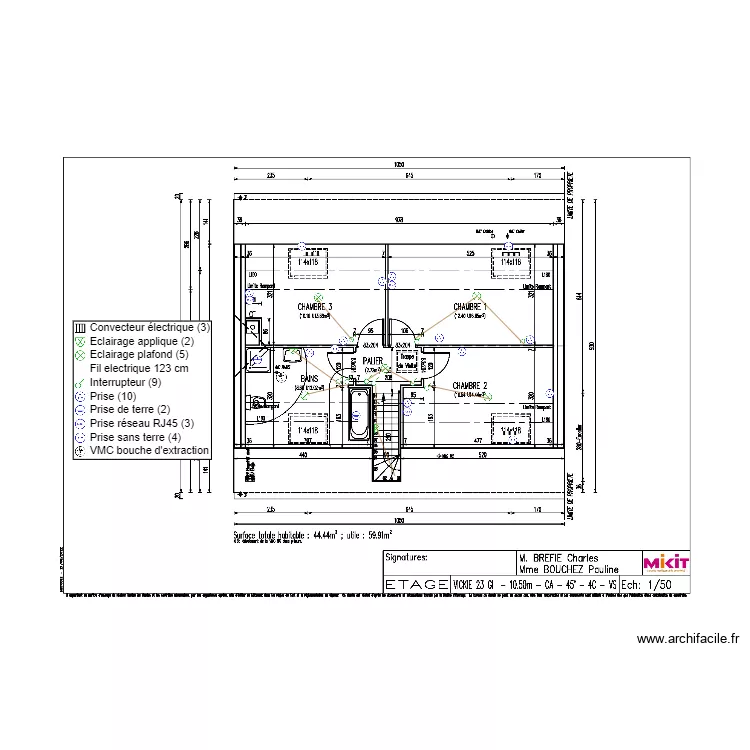 BREFFIE ETAGE ELEC. Plan de 