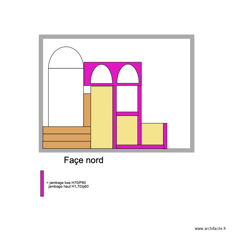 D Mur rangement cuisine Mounir. Plan de 1 pièce et 12 m2