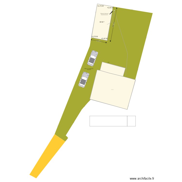 Plan de Masse Garage rénové2. Plan de 3 pièces et 135 m2