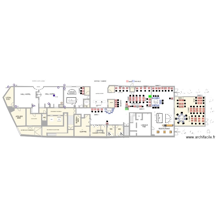 Plan de salle RDC au 14 septembre 2020. Plan de 0 pièce et 0 m2
