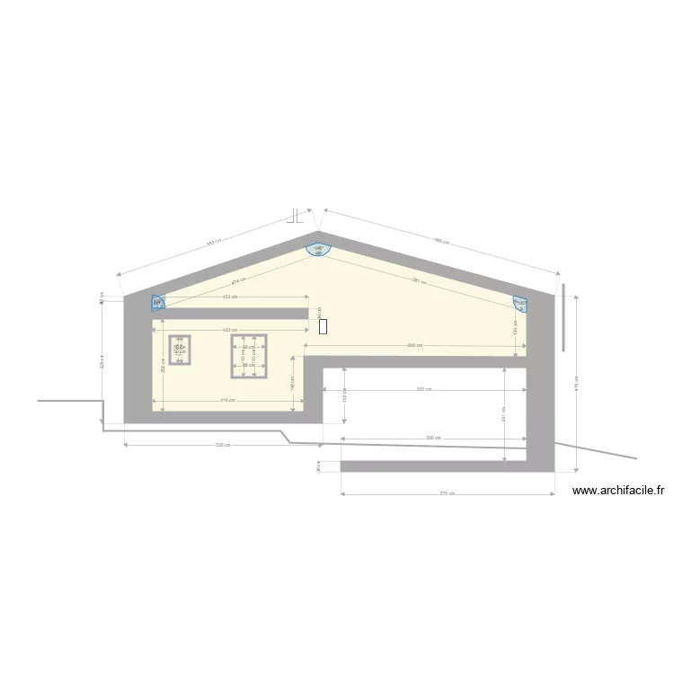 PIGNON OUEST 1'. Plan de 