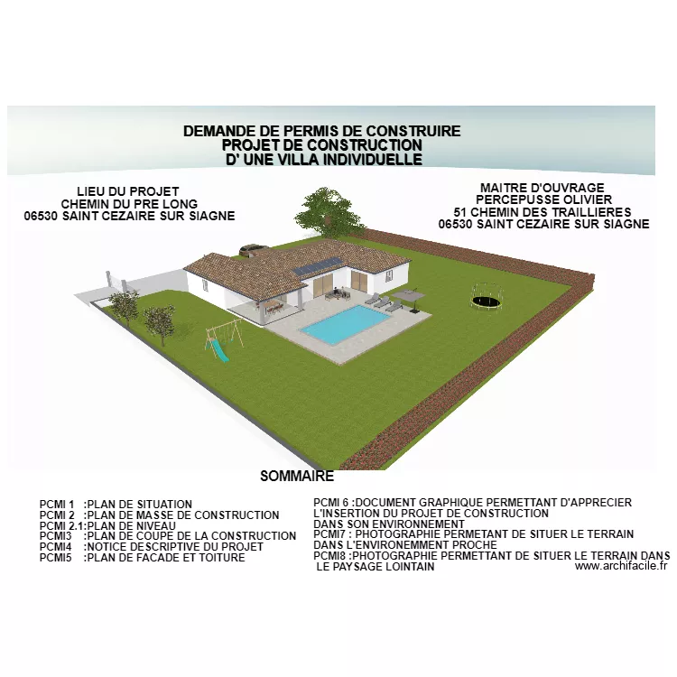 SOMMAIRE PRE LONG 1. Plan de 