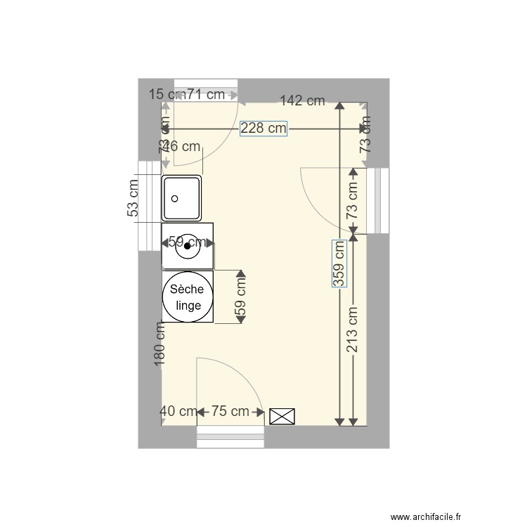 buanderie cellier. Plan de 0 pièce et 0 m2