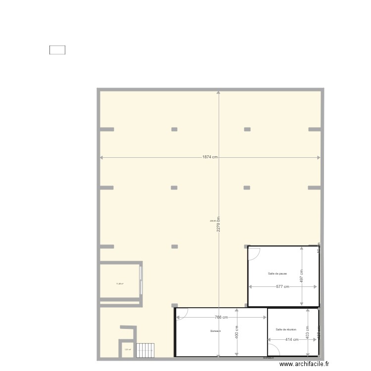 Dernier étage modif bureau. Plan de 0 pièce et 0 m2