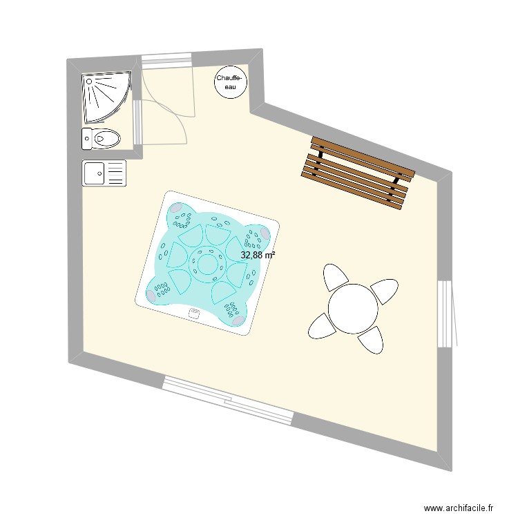 piece detente. Plan de 0 pièce et 0 m2