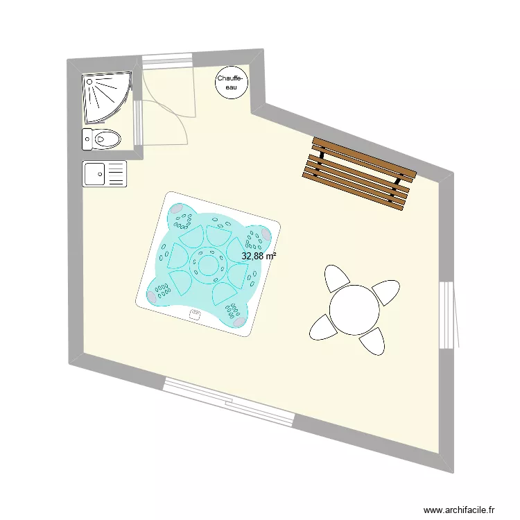 piece detente. Plan de 