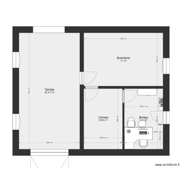 garage genevivieve bureau V1. Plan de 0 pièce et 0 m2