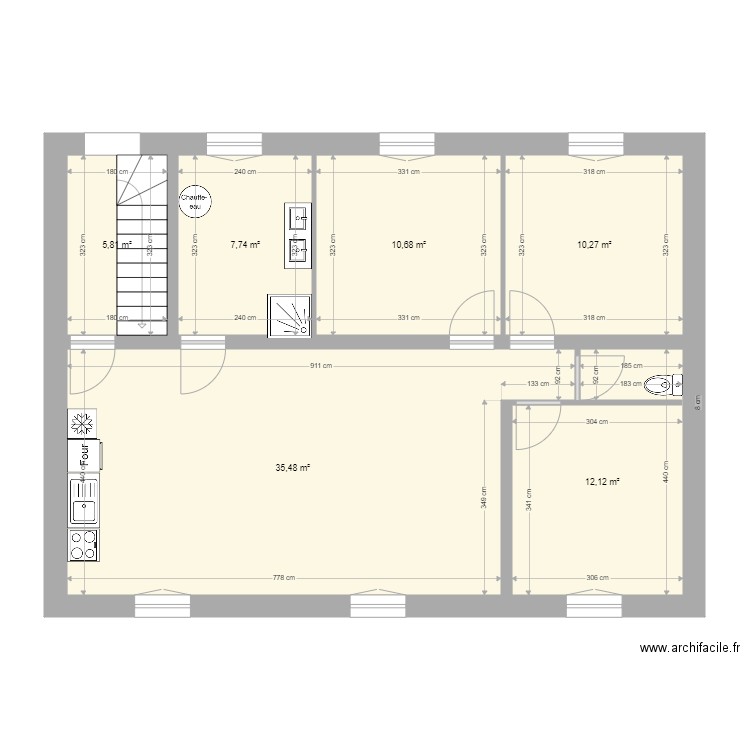 1er étage Tergnier. Plan de 0 pièce et 0 m2