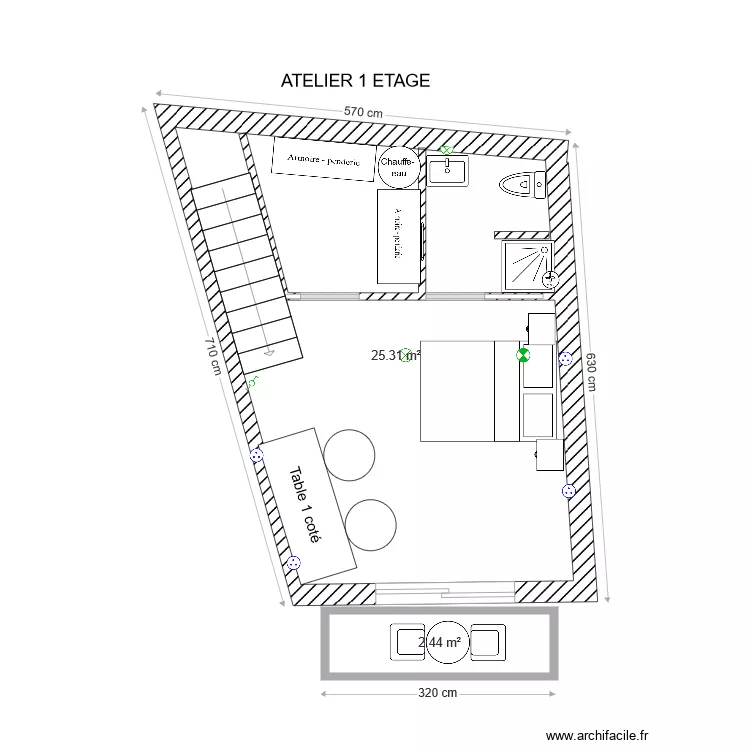 Atelier 1 niveau . Plan de 