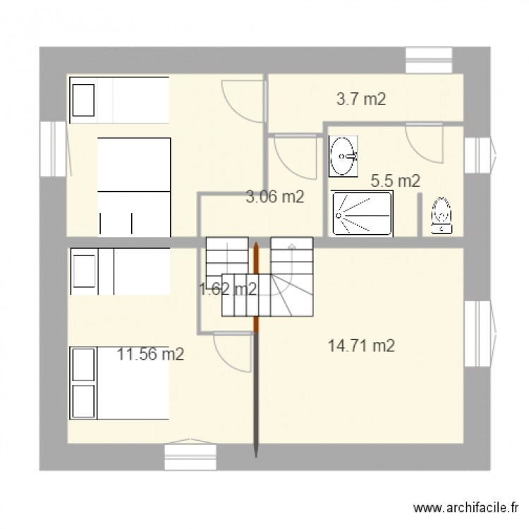 grange V16 1 er étage 25 aout. Plan de 0 pièce et 0 m2