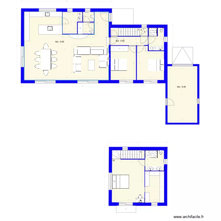 villa Ken Montagnac v4. Plan de 