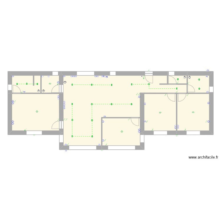 Maison villecroz. Plan de 6 pièces et 121 m2