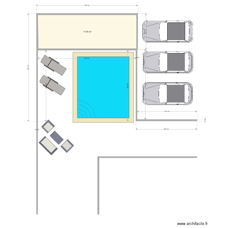 Plan piscine. Plan de 0 pièce et 0 m2