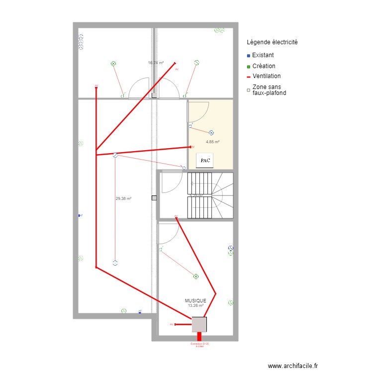 Sous sol LCP. Plan de 0 pièce et 0 m2