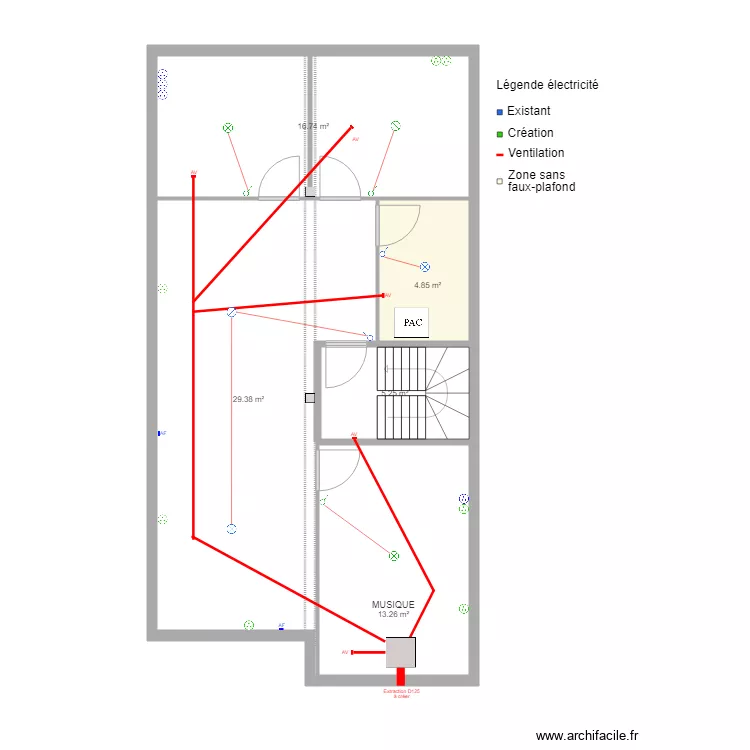 Sous sol LCP. Plan de 