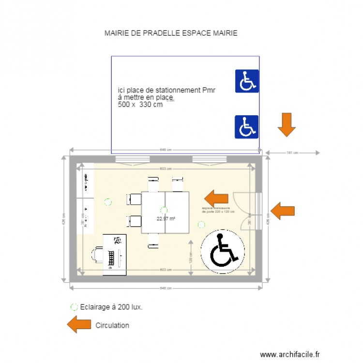 mairie de pradelle. Plan de 0 pièce et 0 m2