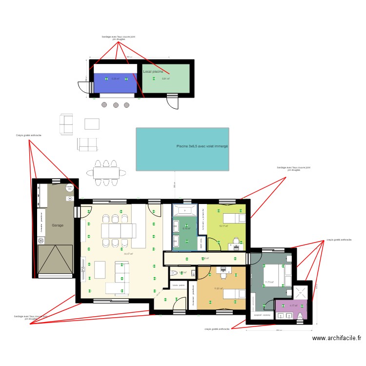 maison pinede8. Plan de 0 pièce et 0 m2