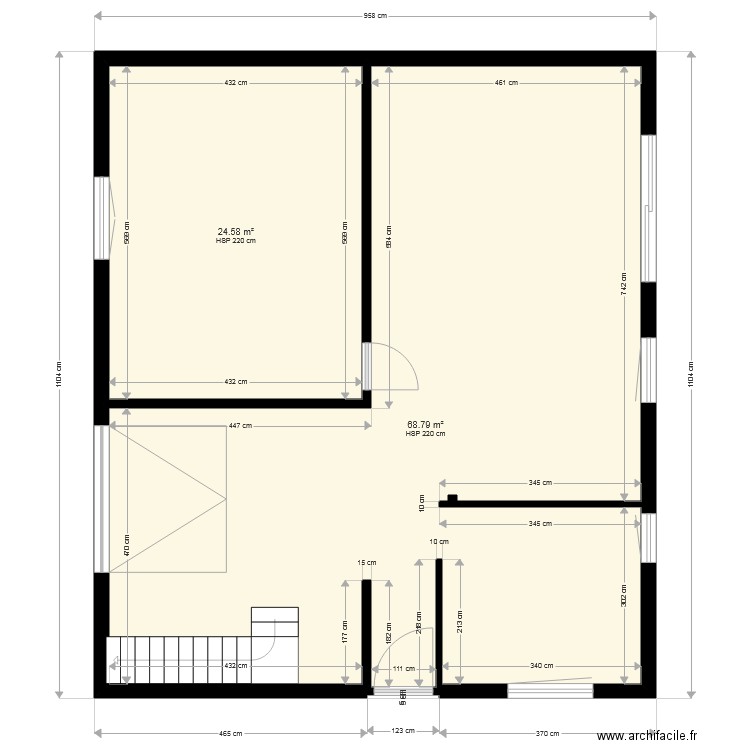 plan rdc actuel. Plan de 0 pièce et 0 m2