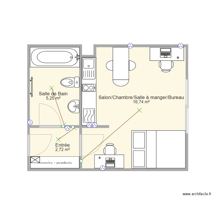 Appart1. Plan de 0 pièce et 0 m2