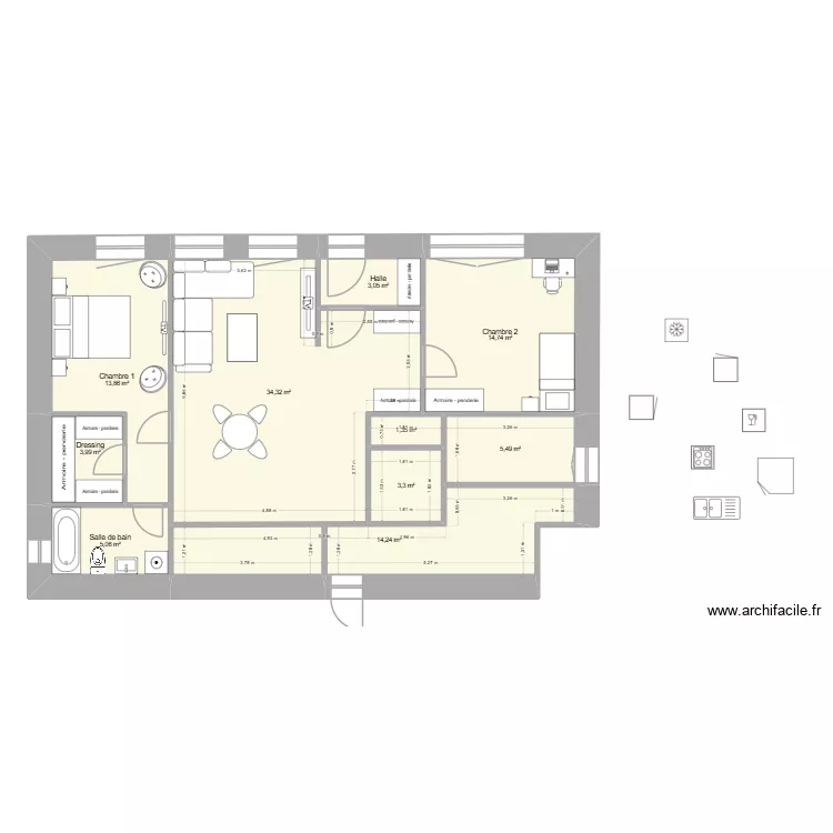 Bullet 2221. Plan de 10 et 99 m² Bullet 2221. Plan de 10 et 99 m²