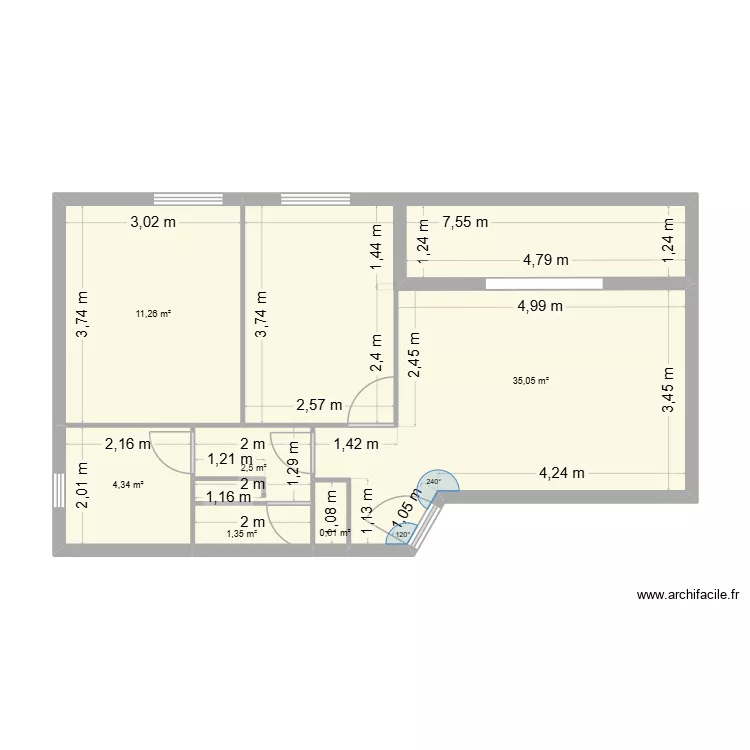 29-11-2025. Plan de 6  et 55 m²