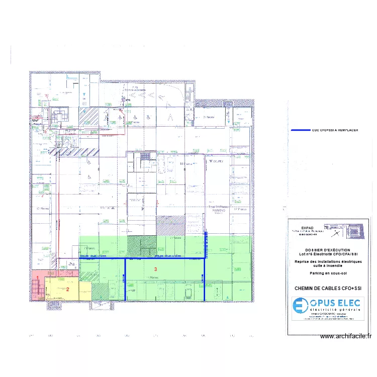EHPAD sous sol CDC. Plan de 6 et 598 m² EHPAD sous sol CDC. Plan de 6 et 598 m²