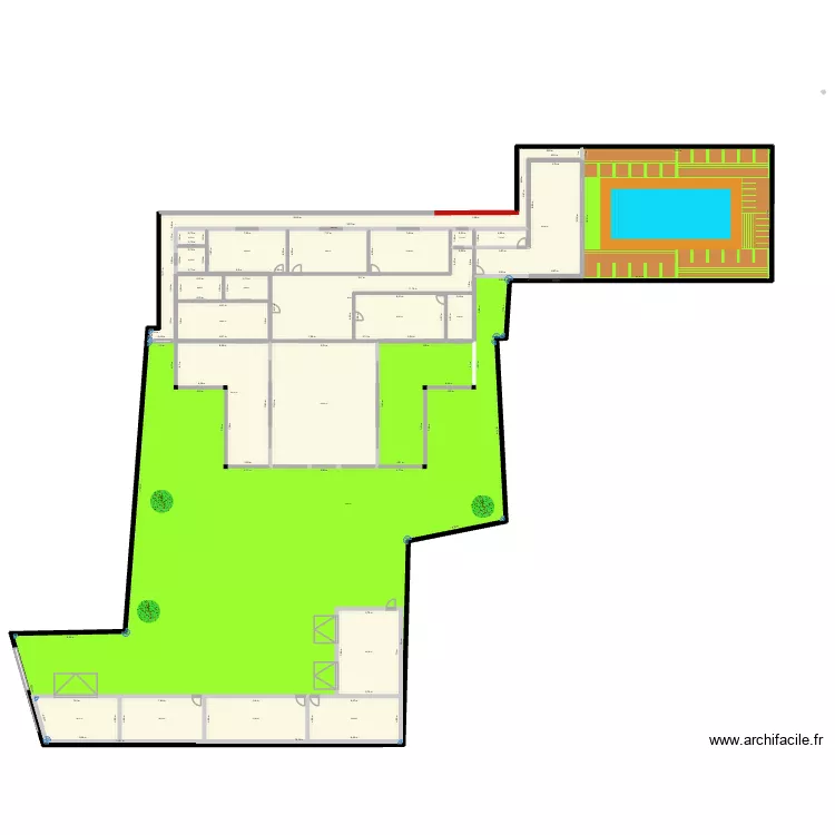 Pembavilla. Plan de 23  et 1984 m²