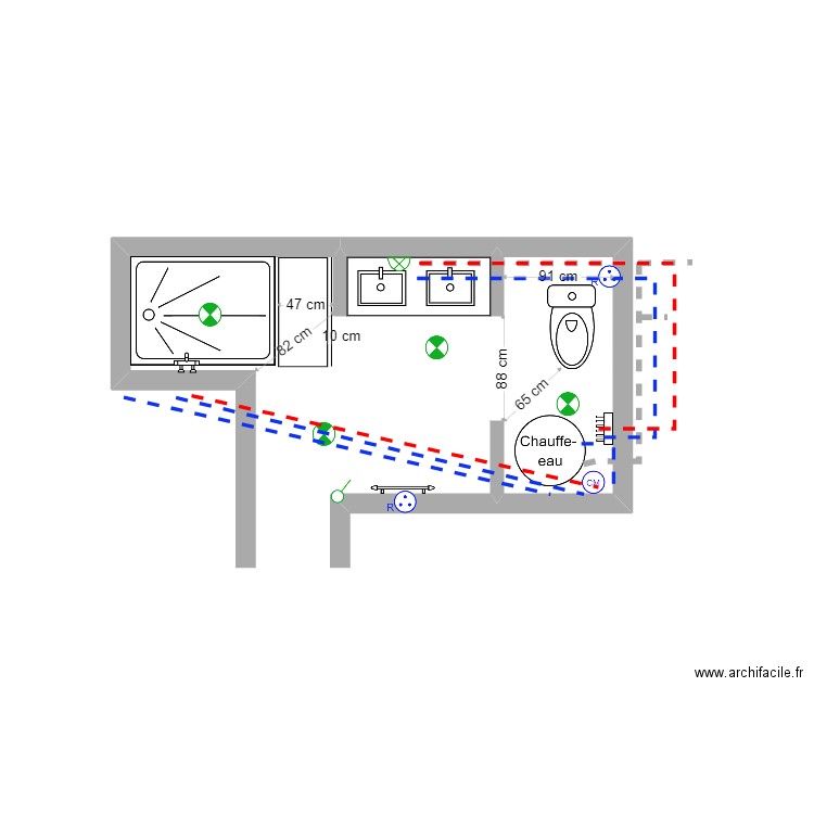 SdB Gilles V02. Plan de 0 pièce et 0 m2