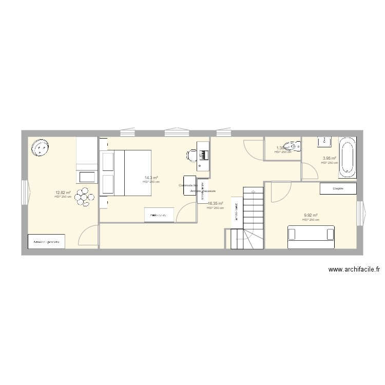 montesquieu etage. Plan de 0 pièce et 0 m2