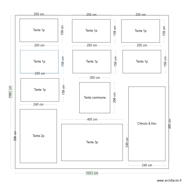 Tomorrowland Friendship. Plan de 1 pièce et 100 m2