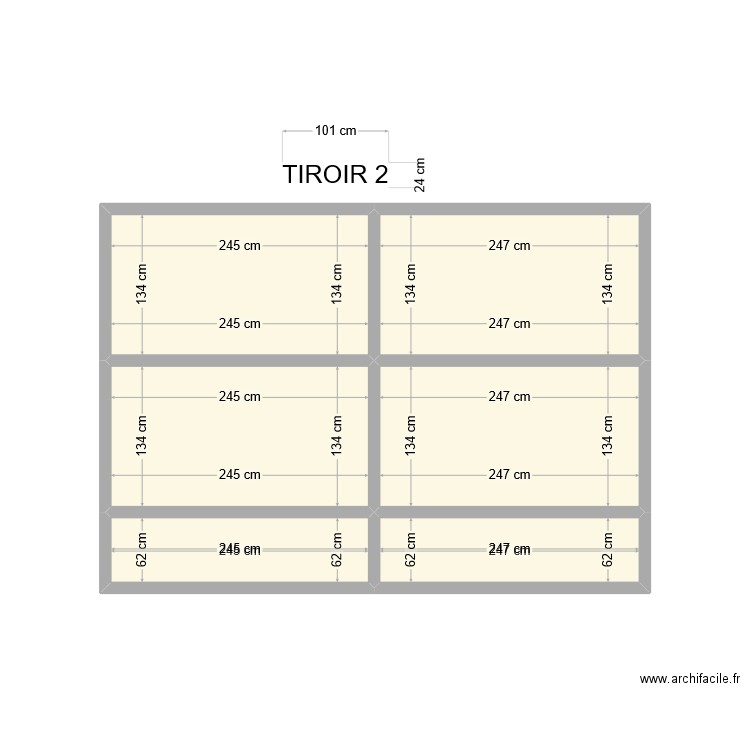 tirroir 2. Plan de 0 pièce et 0 m2