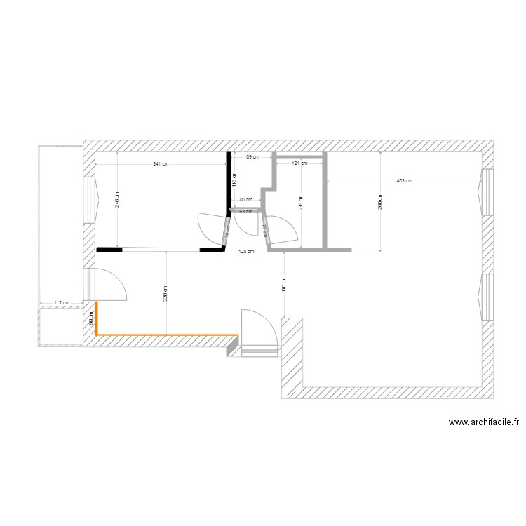 Chloe v12 cloisons. Plan de 0 pièce et 0 m2