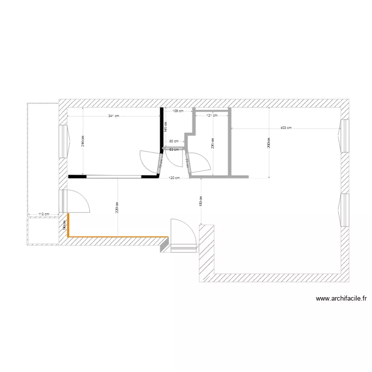 Chloe v12 cloisons. Plan de 
