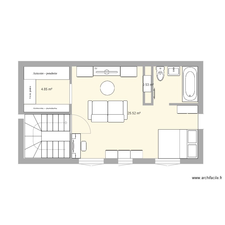romane. Plan de 0 pièce et 0 m2
