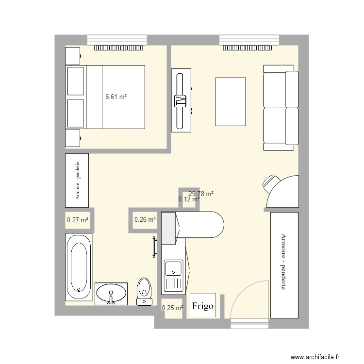 Appartement Lyon Modifié. Plan de 0 pièce et 0 m2