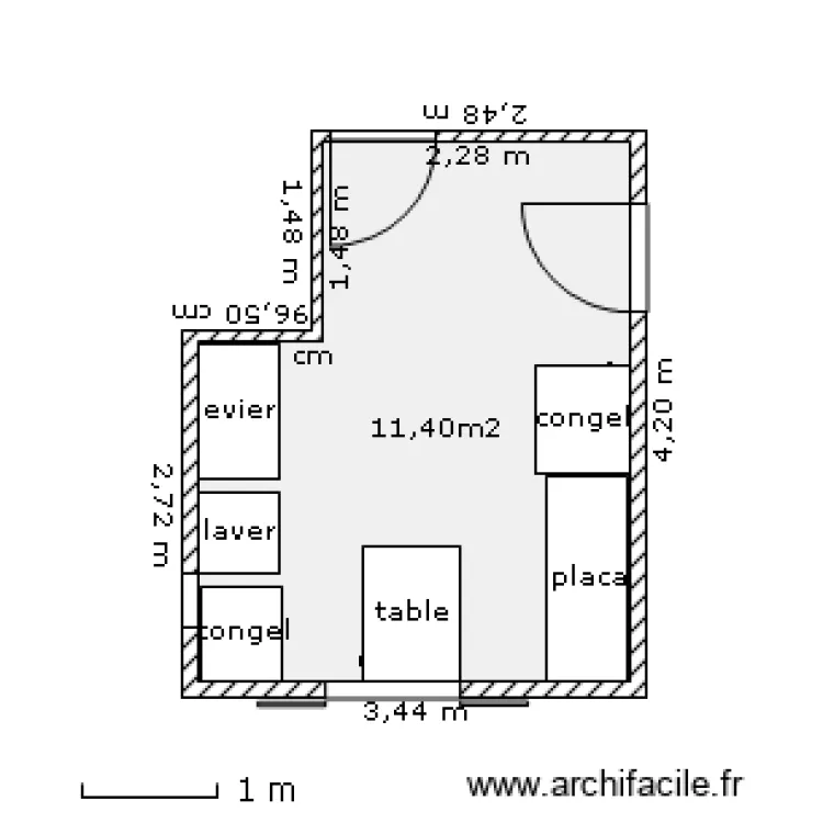 cellier. Plan de 