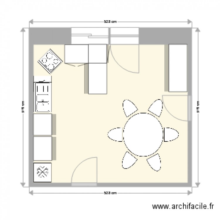 cuisine Lolmière. Plan de 0 pièce et 0 m2