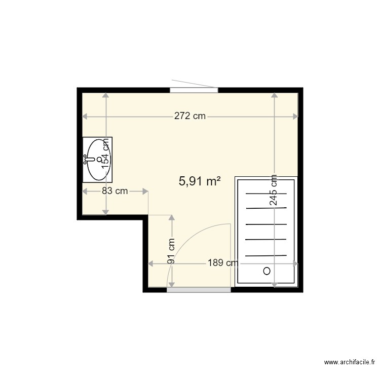 MARCHE J PIERRE . Plan de 1 pièce et 6 m2