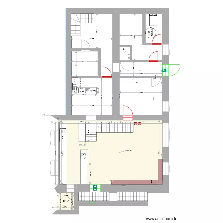 POUMAY CAVE BAR. Plan de 