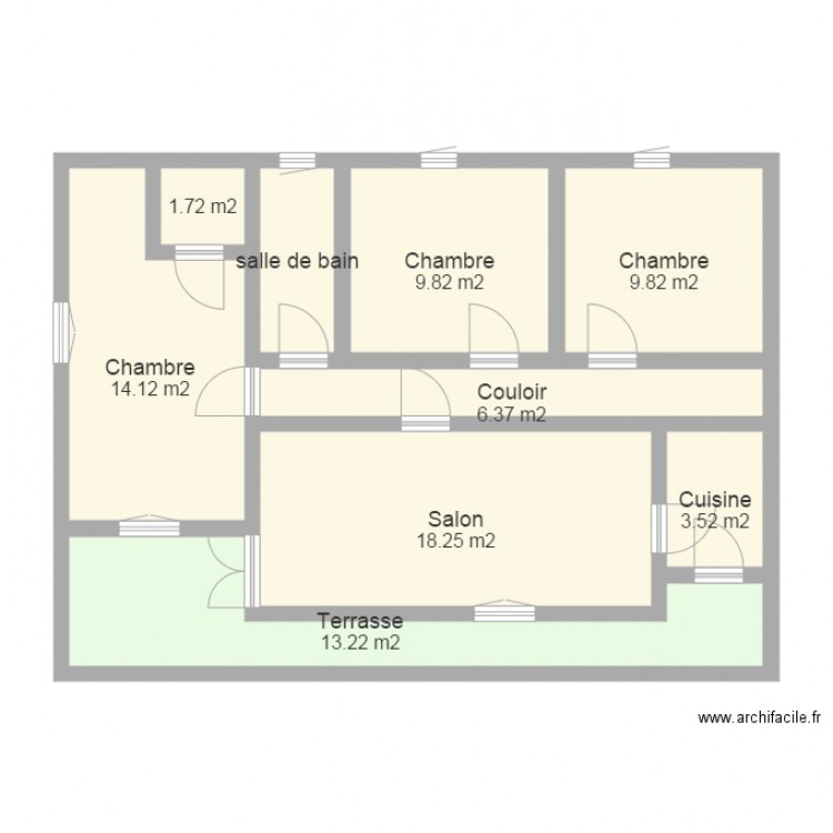 Maison à Ouaga. Plan de 0 pièce et 0 m2