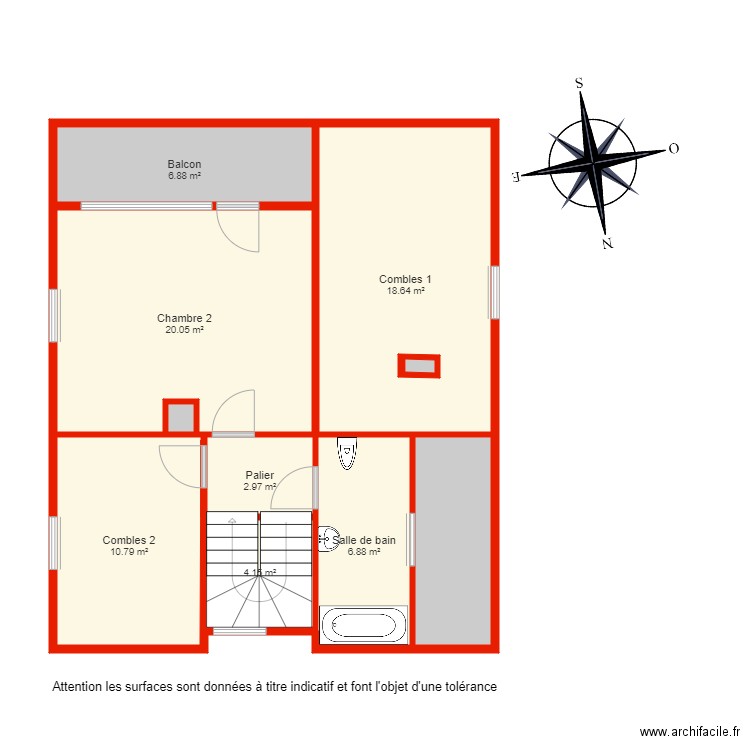 BI 4750 étage non côté. Plan de 0 pièce et 0 m2