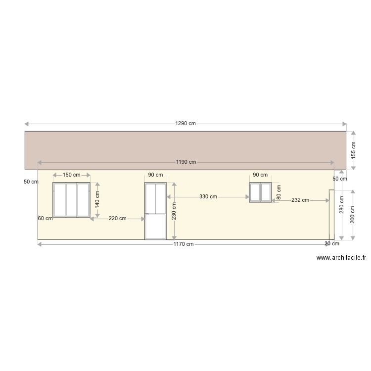 Facade air bnb. Plan de 0 pièce et 0 m2