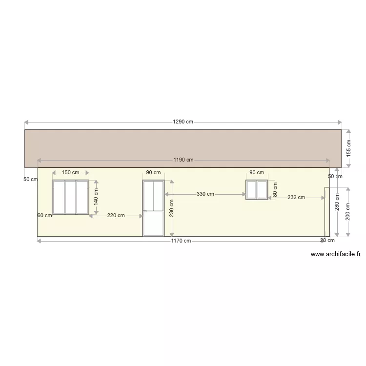 Facade air bnb. Plan de 