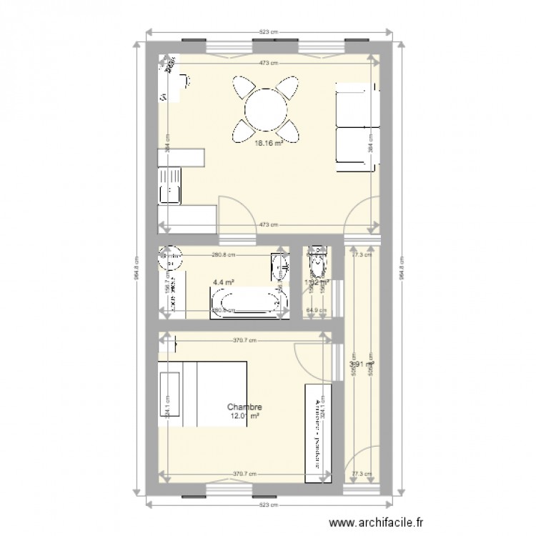 Appartement1. Plan de 0 pièce et 0 m2