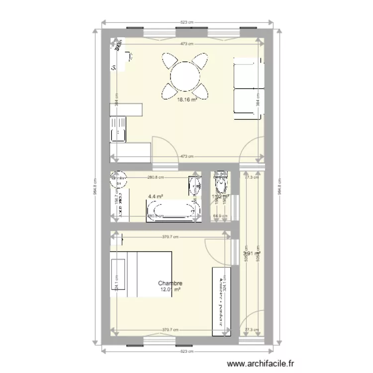 Appartement1. Plan de 