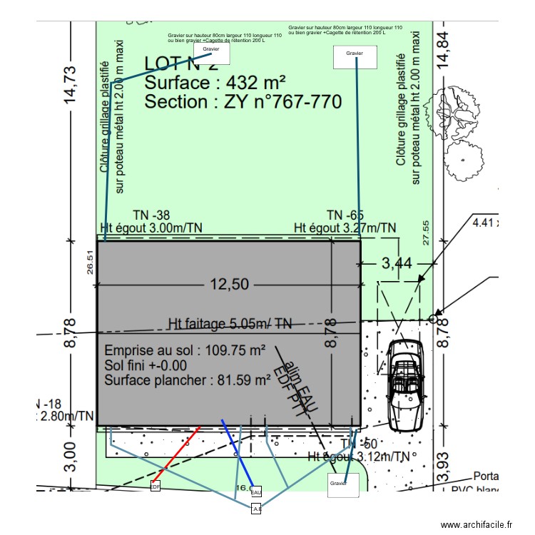 Vrd + eaux pluviales 3. Plan de 0 pièce et 0 m2