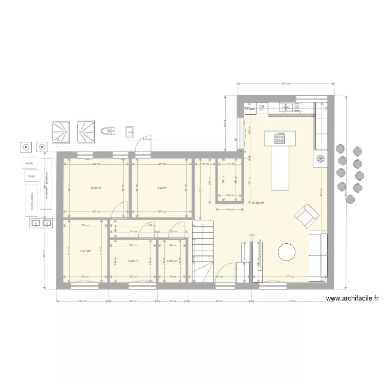 maison cambrone 2. Plan de 